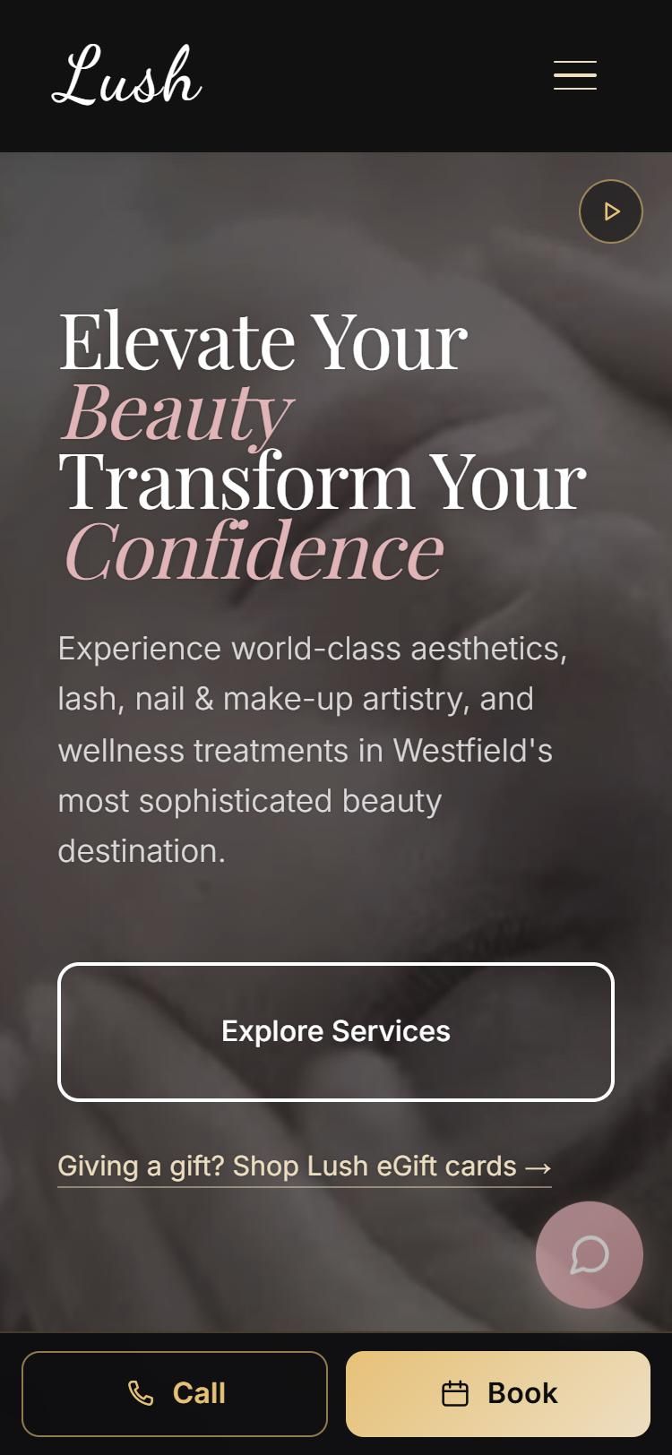 Lush Aesthetics & Beauty on a phone